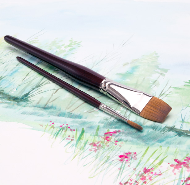 Mimik Kolinsky Synthetic Sable Short Handle Brushes