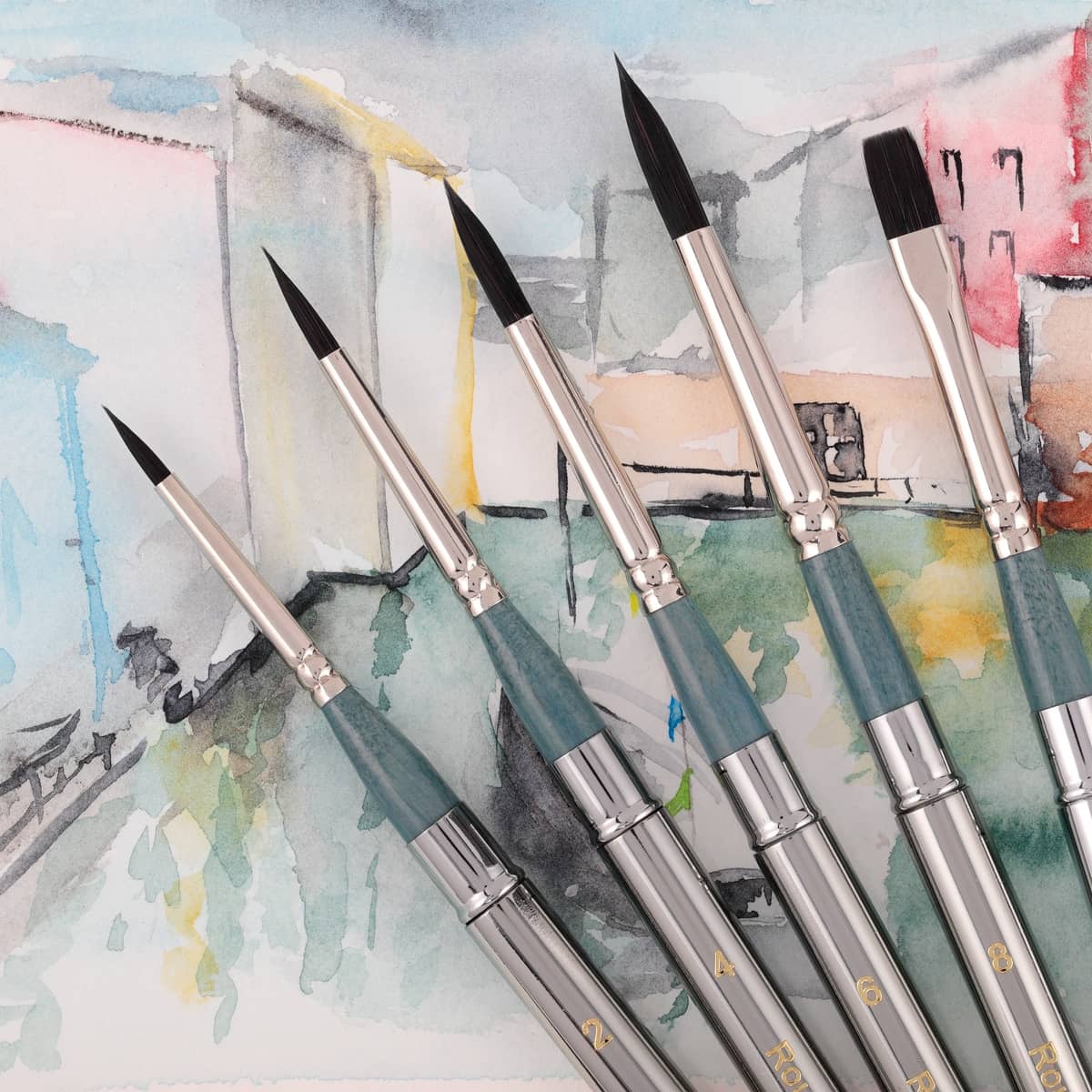 Marie's Pro Watercolor Half Pan Set of 48 with Brush
