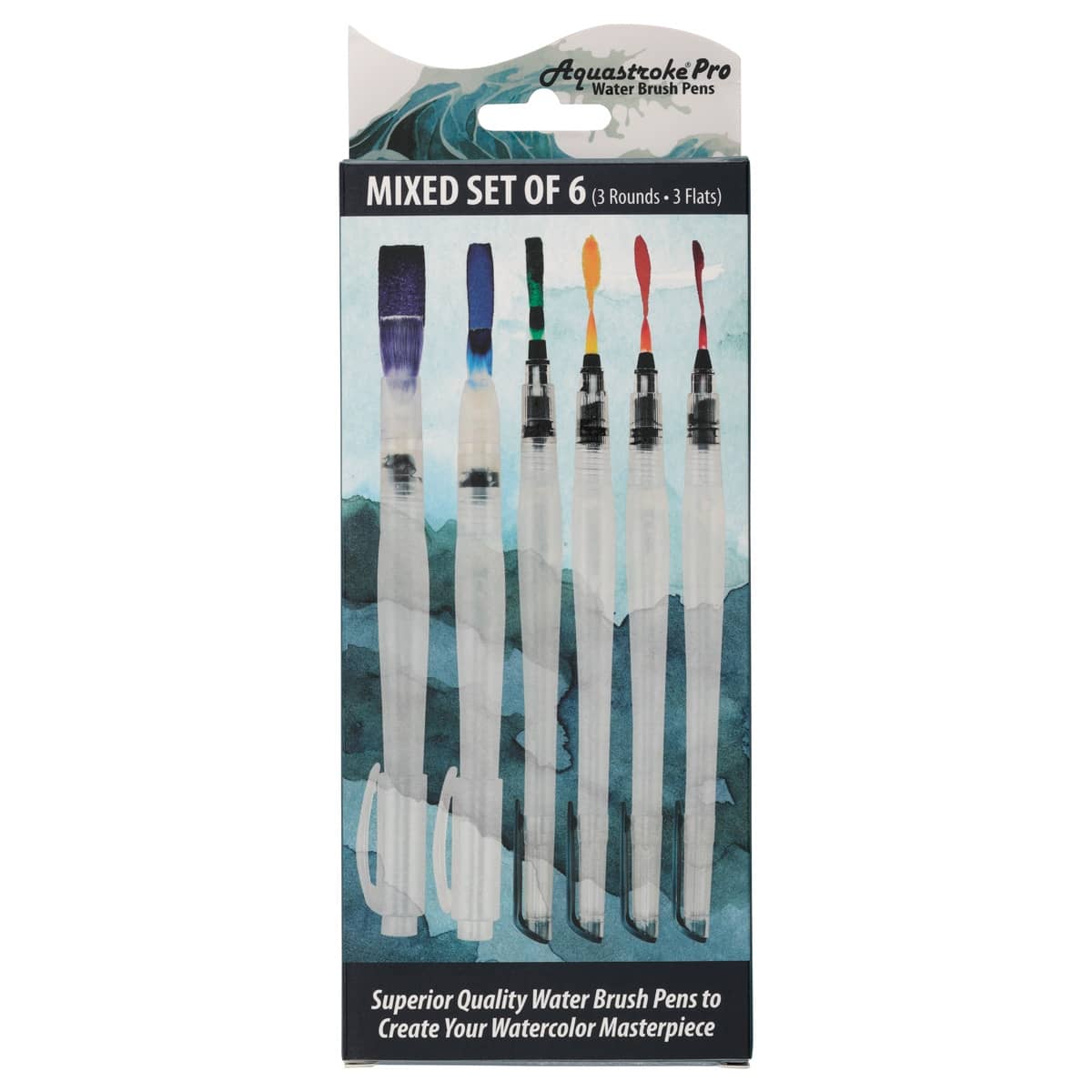 Aquastroke Pro Water Brush - Mixed Set of 6