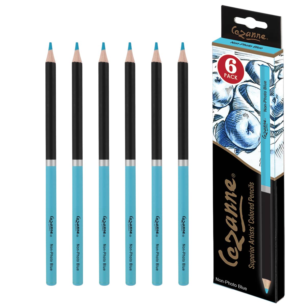 Cezanne Colored Pencil Non-Photo Blue, Box of 6