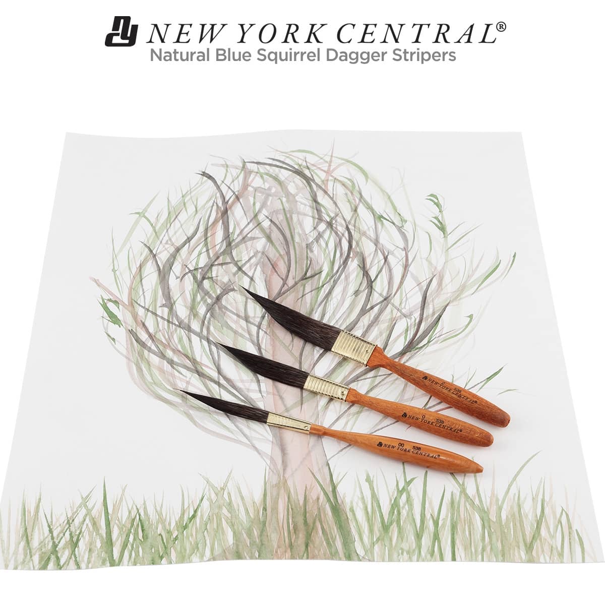 New York Central® Natural & Synthetic Blue Squirrel Dagger Stripers