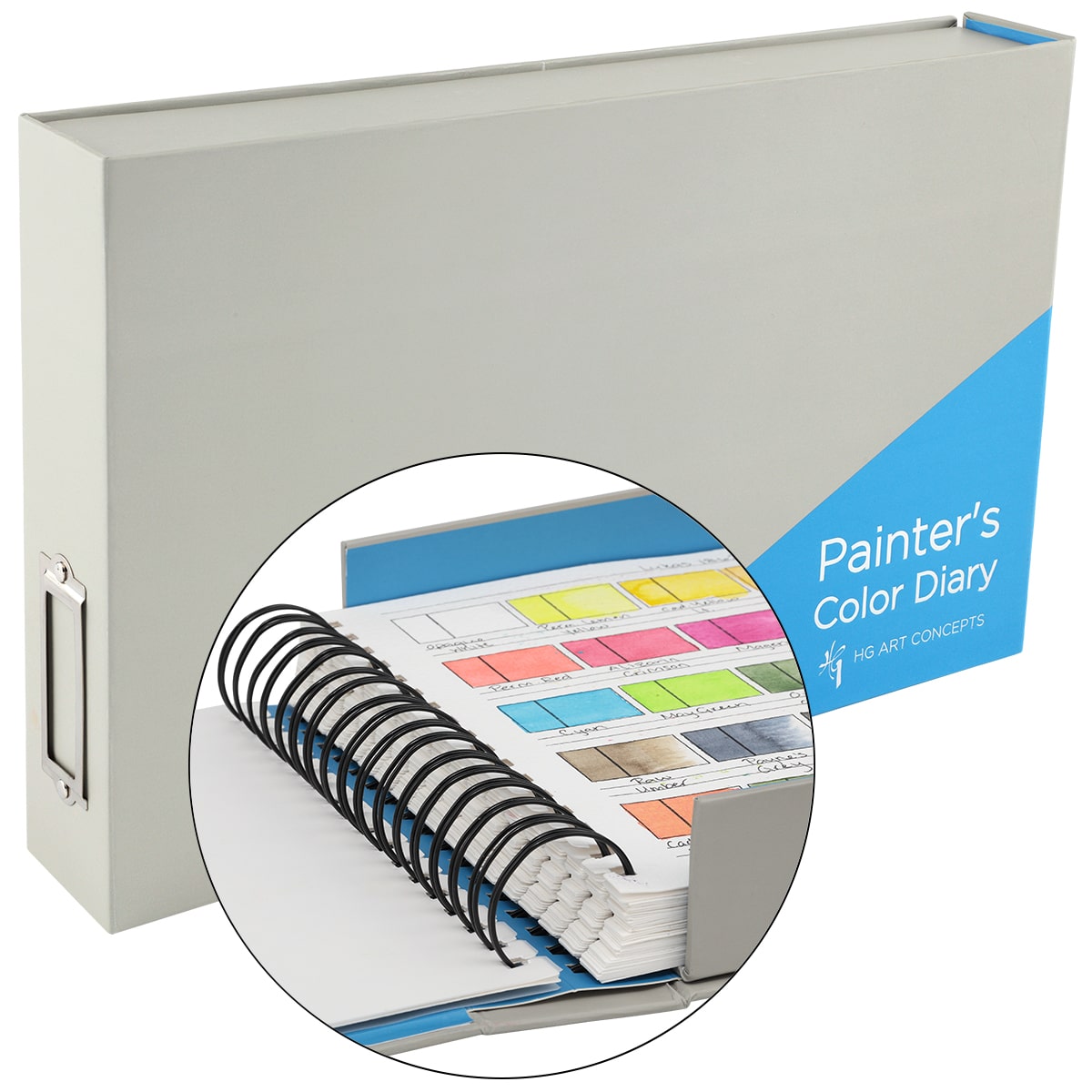 Painter's Color Diary Empty Binder Box 9 x 12