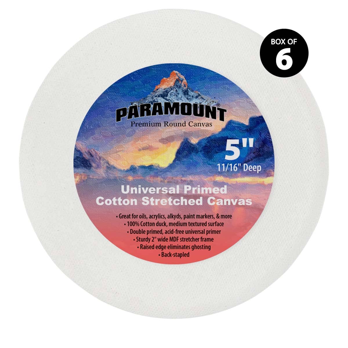 Paramount Oval and Round Canvas - Boxes of 6