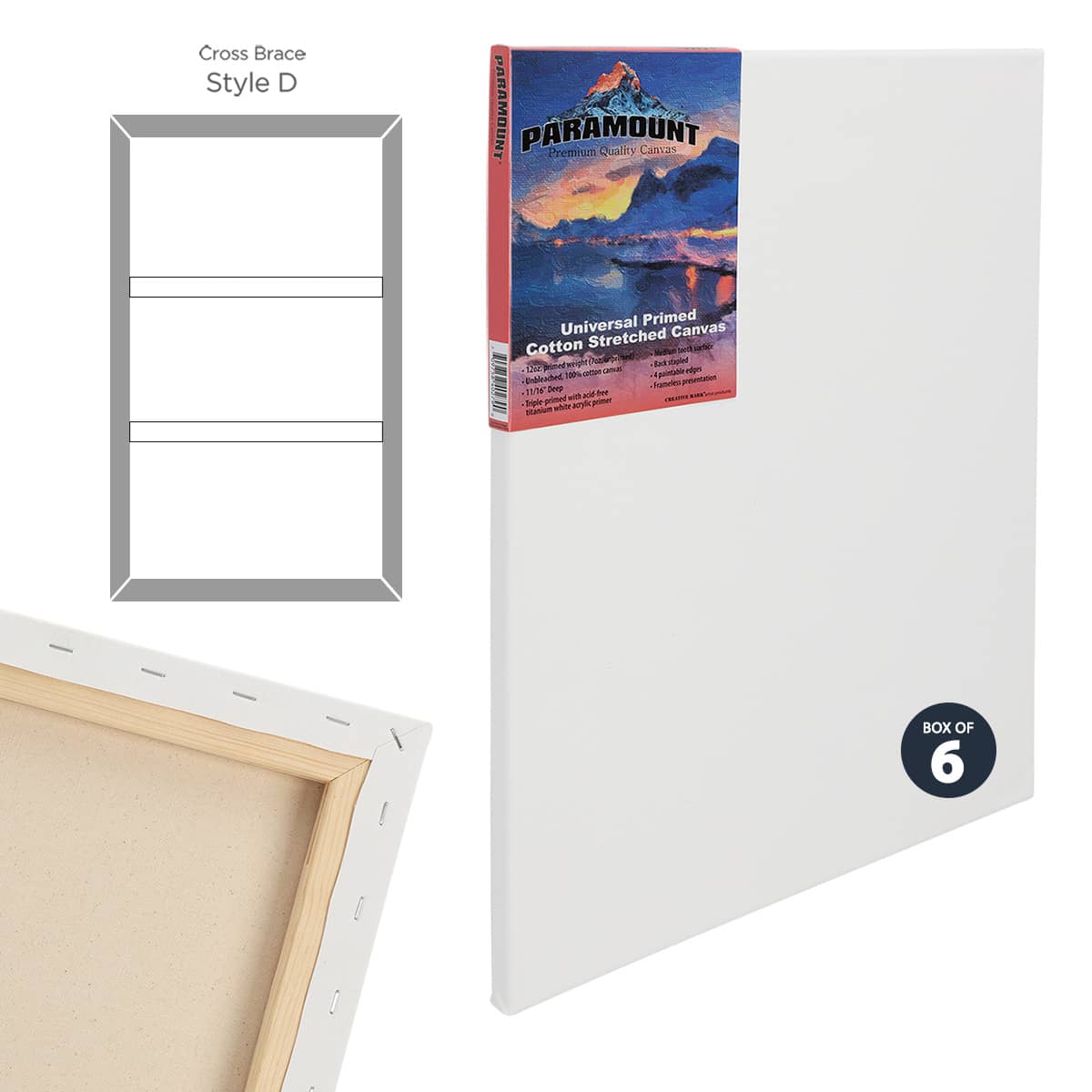 24 x 48 inch White Blank Stretched Canvas 12-Ounce Primed 6-Pack — TCP  Global