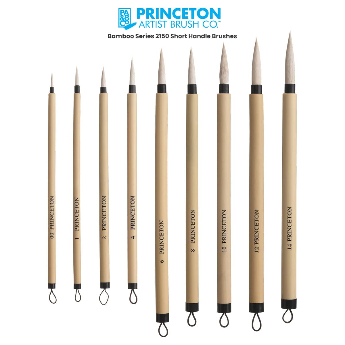 Princeton Bamboo Series 2150 Short Handle Brushes