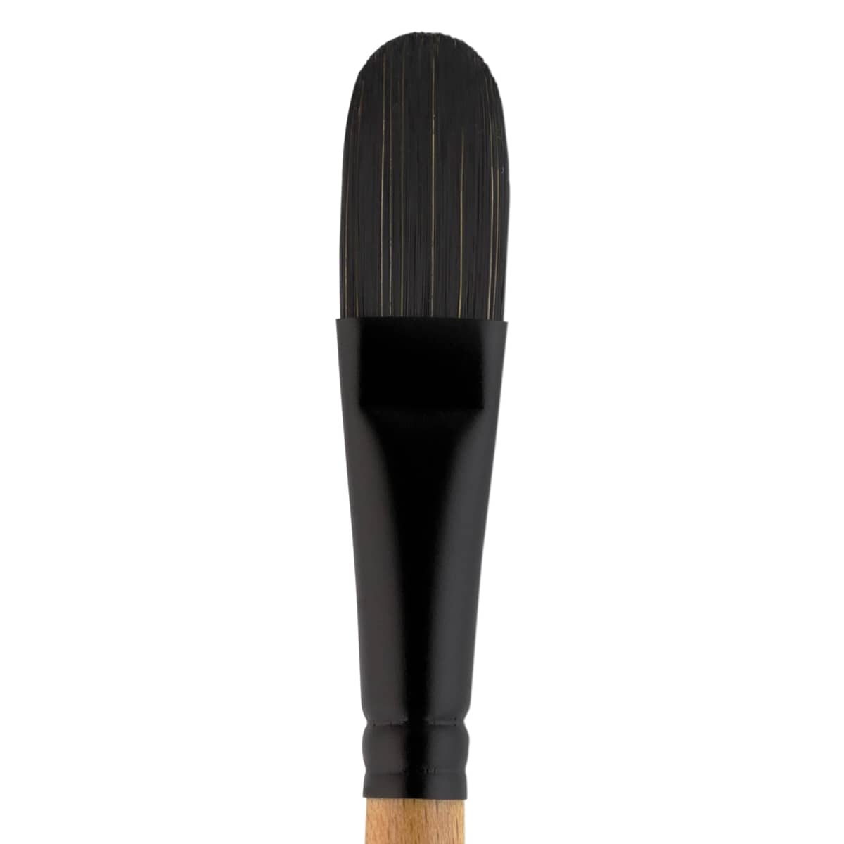 Set of 2 2 inch European Professional Flat Paint Brushes - Natural Bristle Wooden Handle - for Acrylic, Chalk, Oil, Watercolor, Gouache, Stain