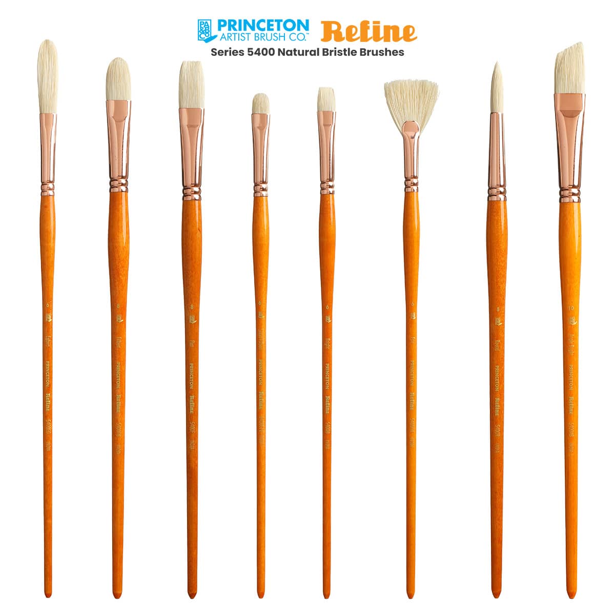 Princeton Refine Series 5400 Natural Bristle Brushes