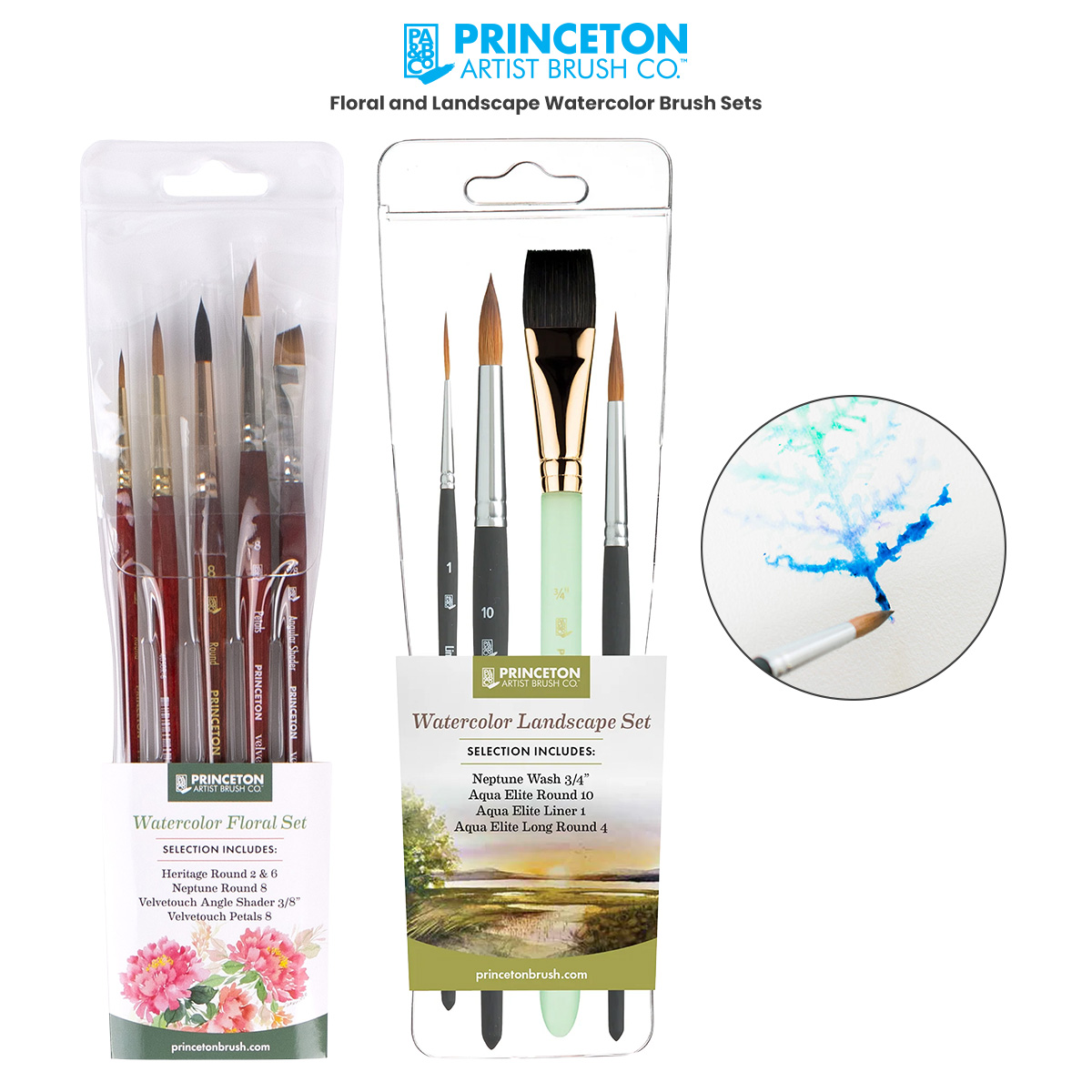 Princeton Floral and Landscape Watercolor Brush Sets