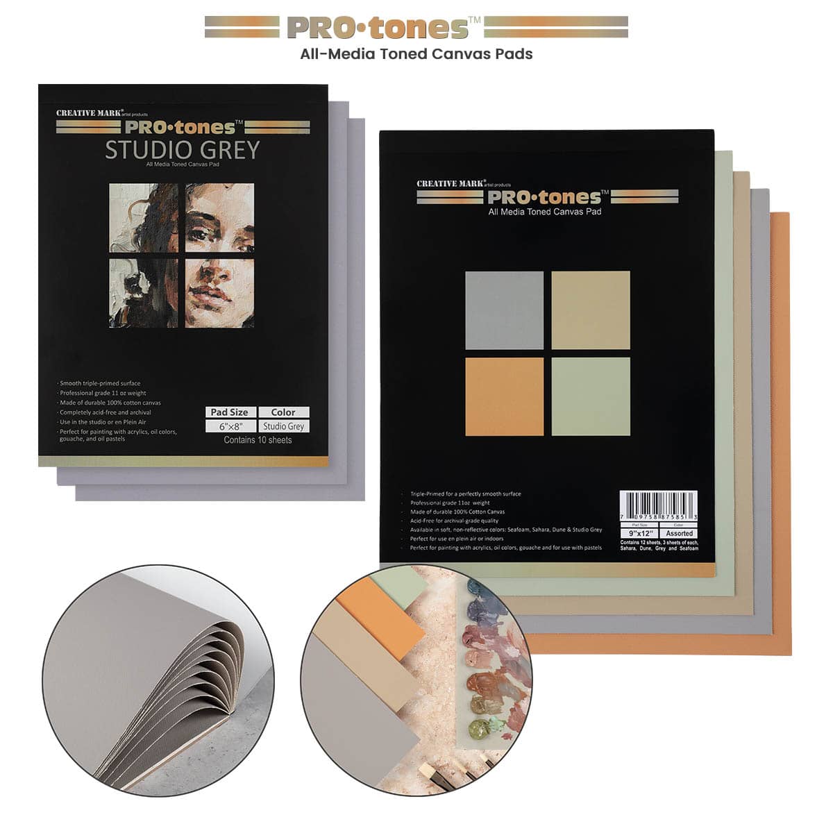 Pro-Tones All-Media Toned Canvas Pads