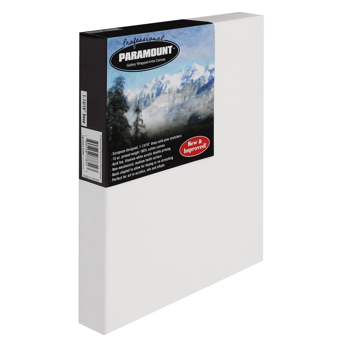 Paramount Pro Gallery Wrap, 16"x20" Stretched Canvas Box of 3
