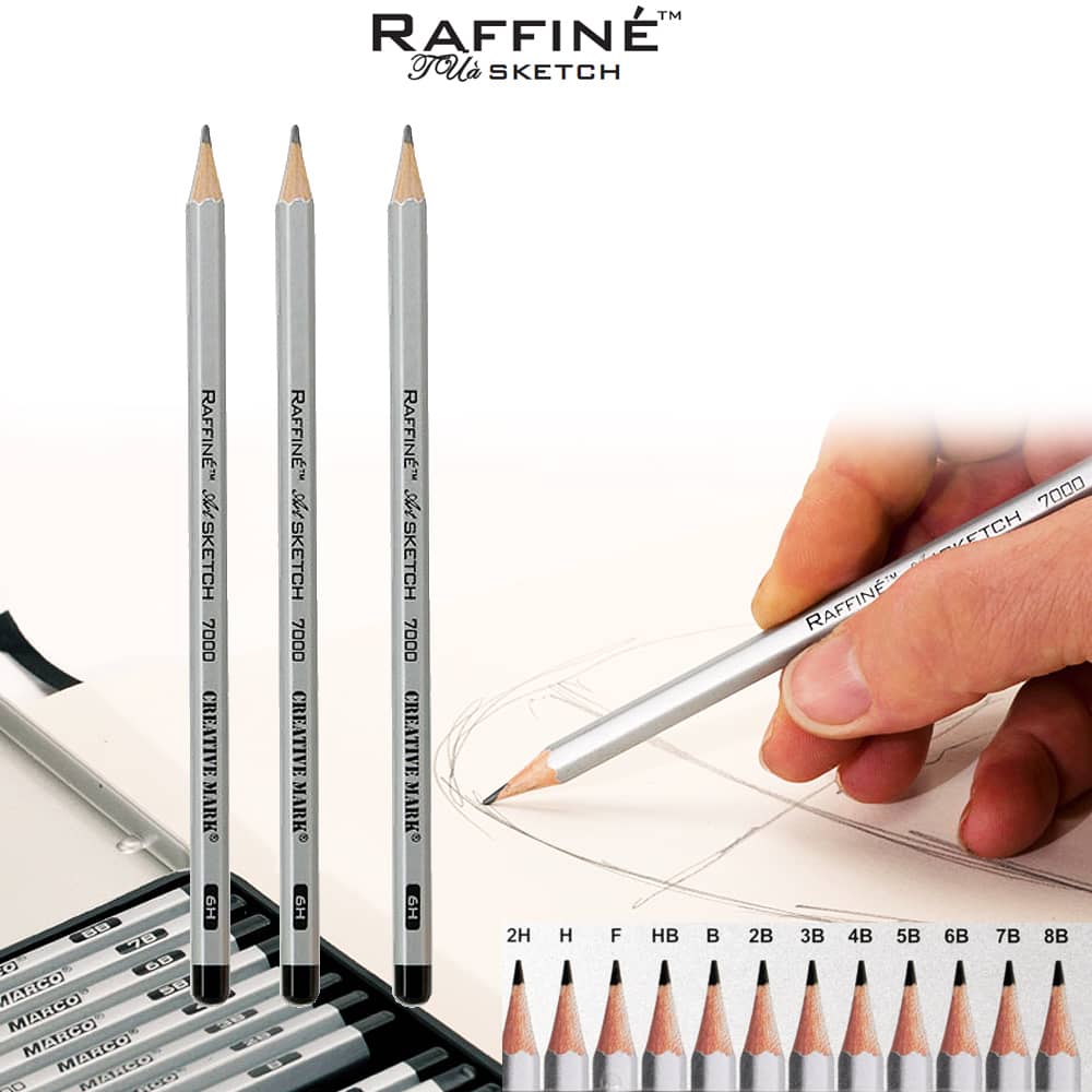 Raffiné Artist Pure Graphite Pencil Boxes of 12
