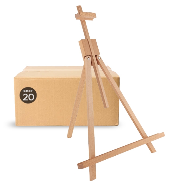 Box of 20 Rambler Folding Wood Art and Display Table Easel