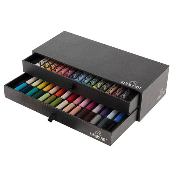 Rembrandt Soft Pastels Luxury Box Set 15 Full & 30 Half Sticks Assorted
