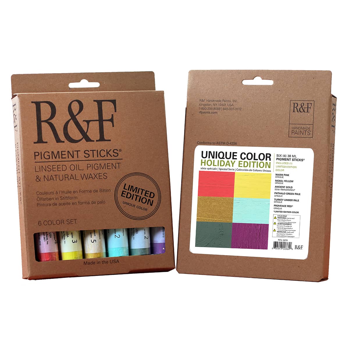 R&F Pigment Stick Unique Colors 2023 Holiday Limited Edition Set of 6 