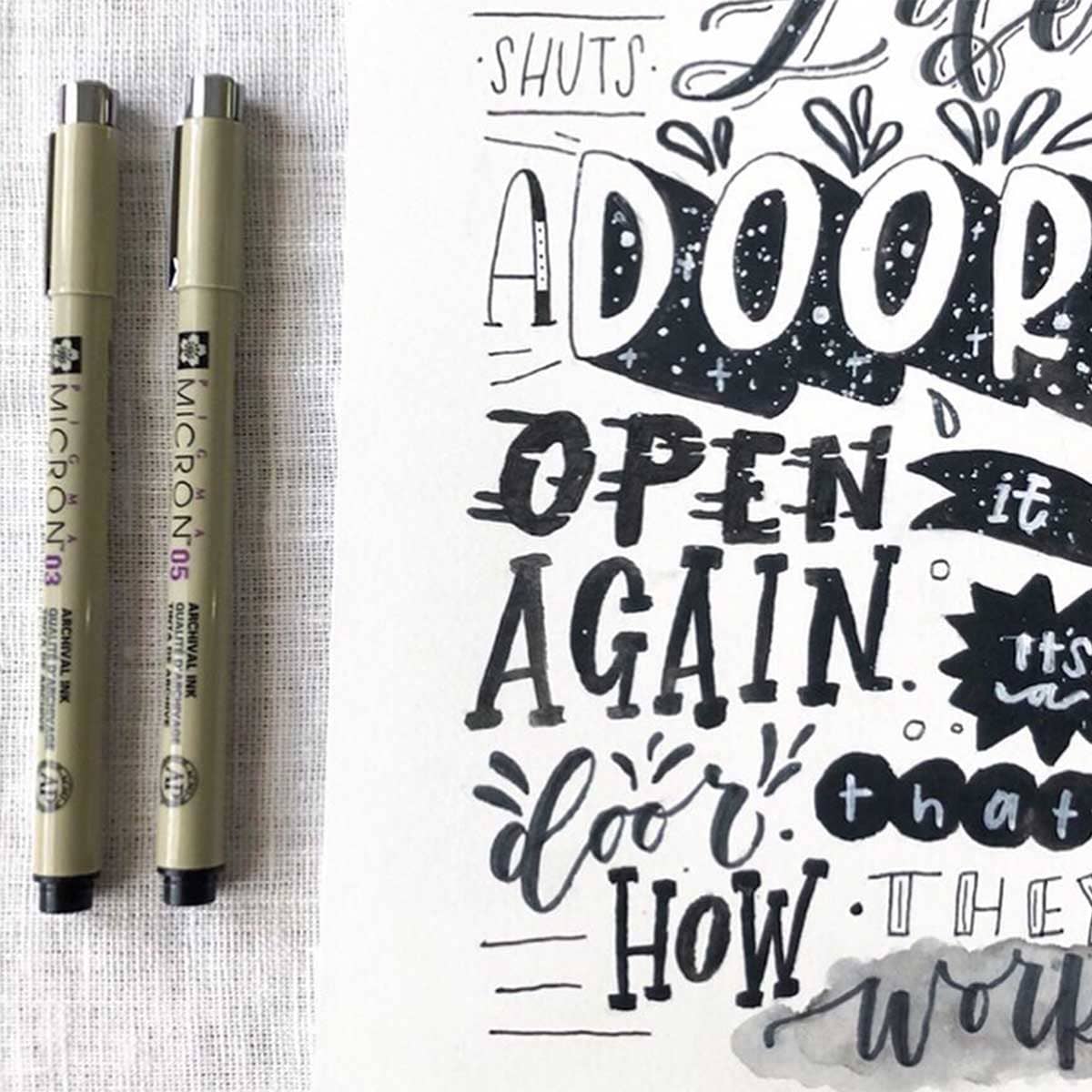 Sakura Pigma Micron Black Pens