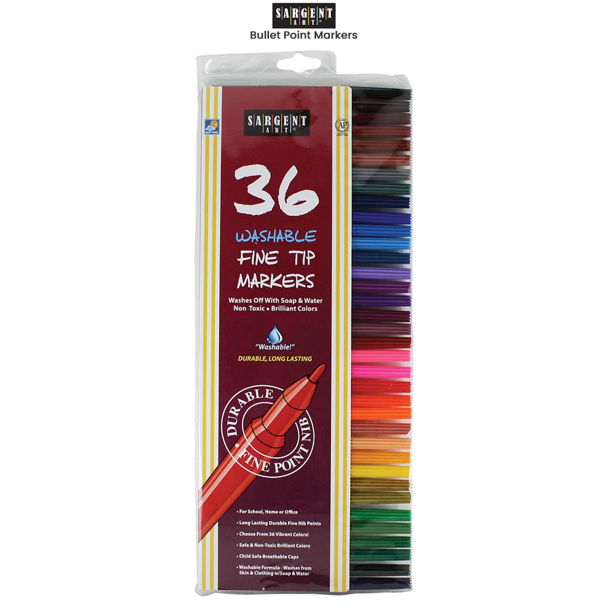 Crafts 4 All Fabric Markers for Kids & Adults - 36 Dual Tip, Water-Based,  Permanent Fabric Marker Pens w/Minimal Bleed for Decorating Canvas, T  Shirts and Other Clothes - Machine Washable, Non-Toxic