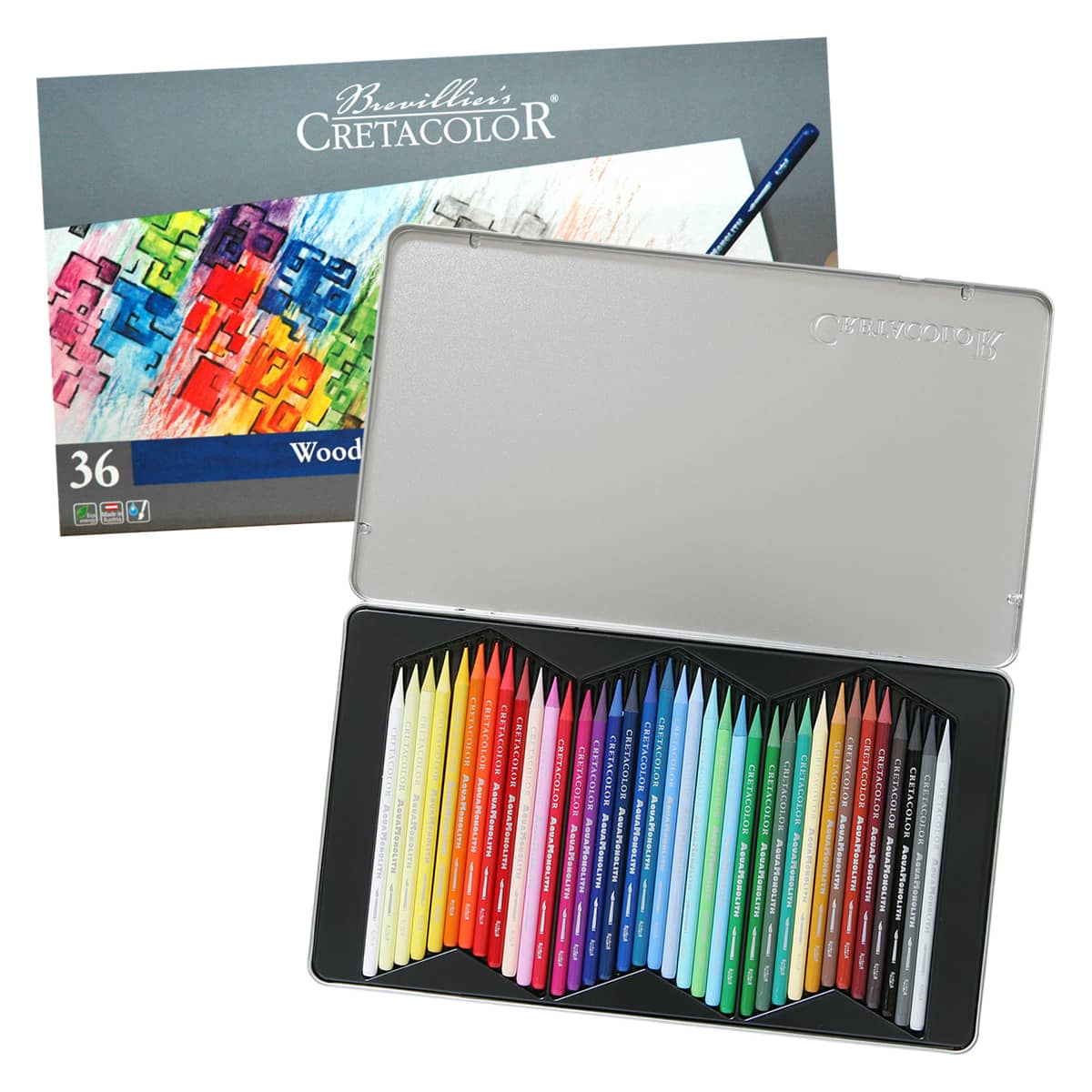 Derwent Watercolor Pencil Wood Box Set of 72 - Assorted Colors