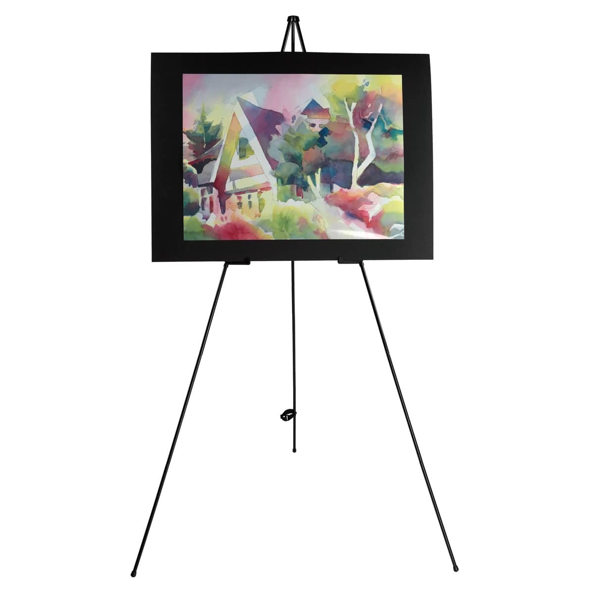 Studio Designs Metal Tripod Museum Display and Art Easel (68 inch H), Black