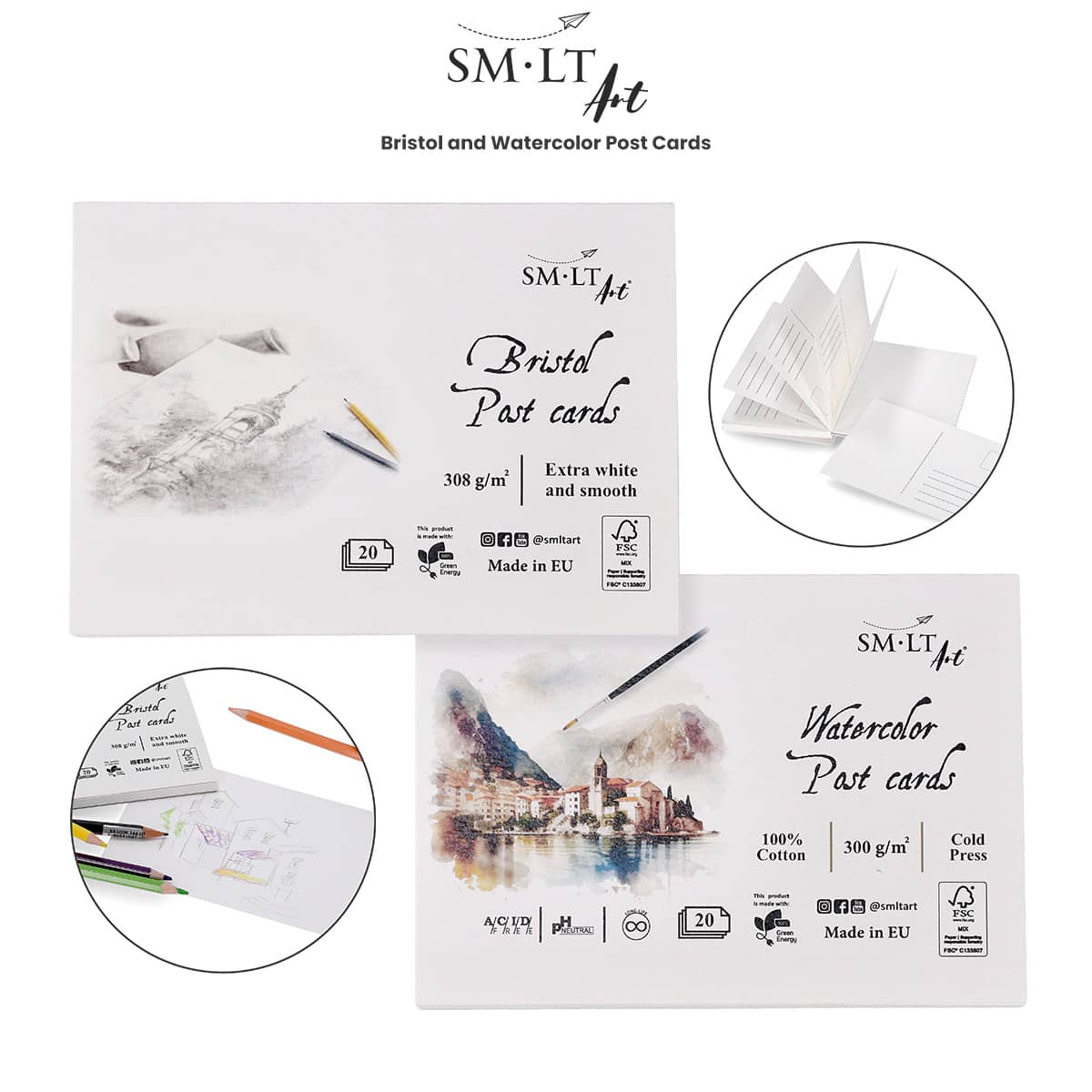 SMLT Bristol and Watercolor Post Cards