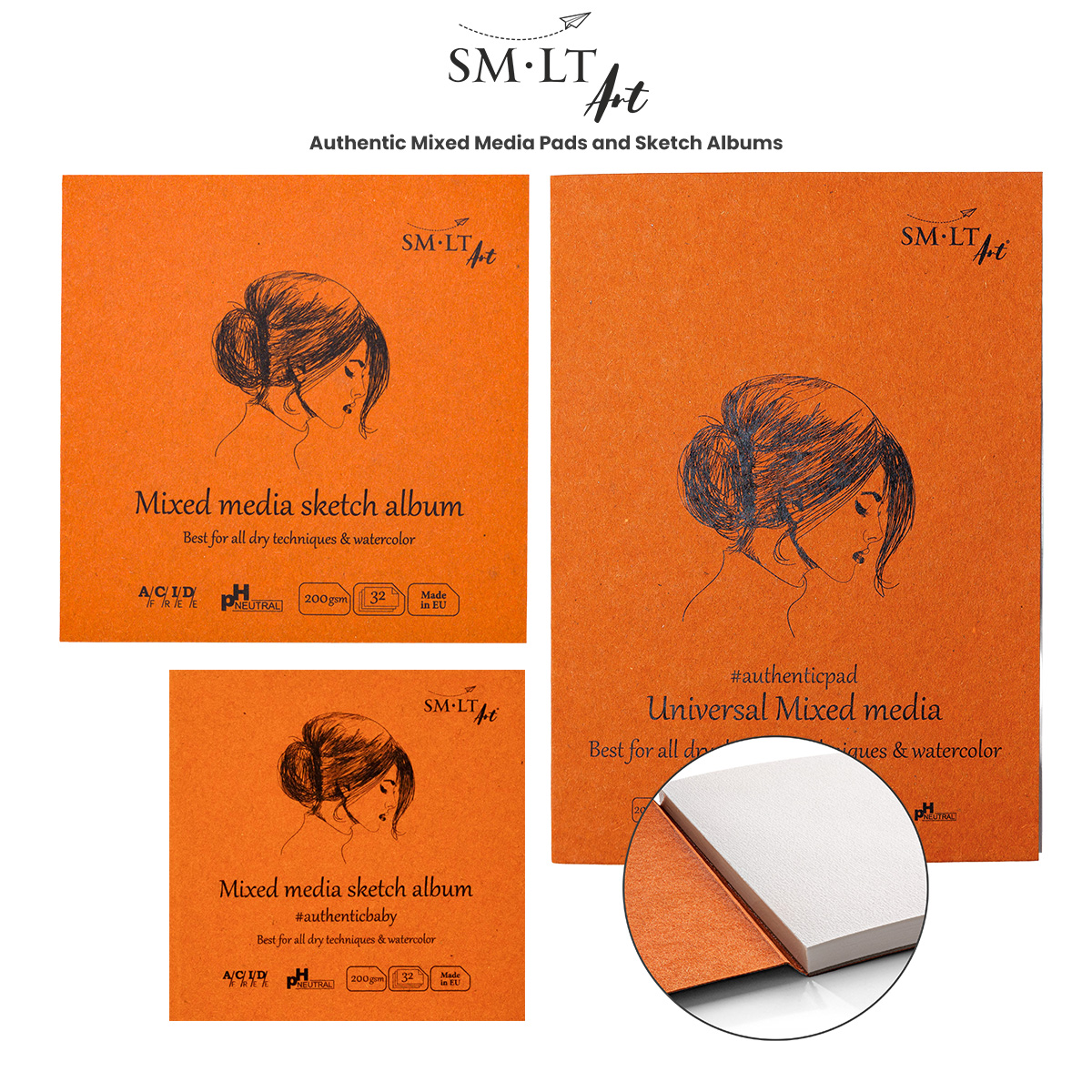 SMLT Authentic Mixed Media Pads and Sketch Albums