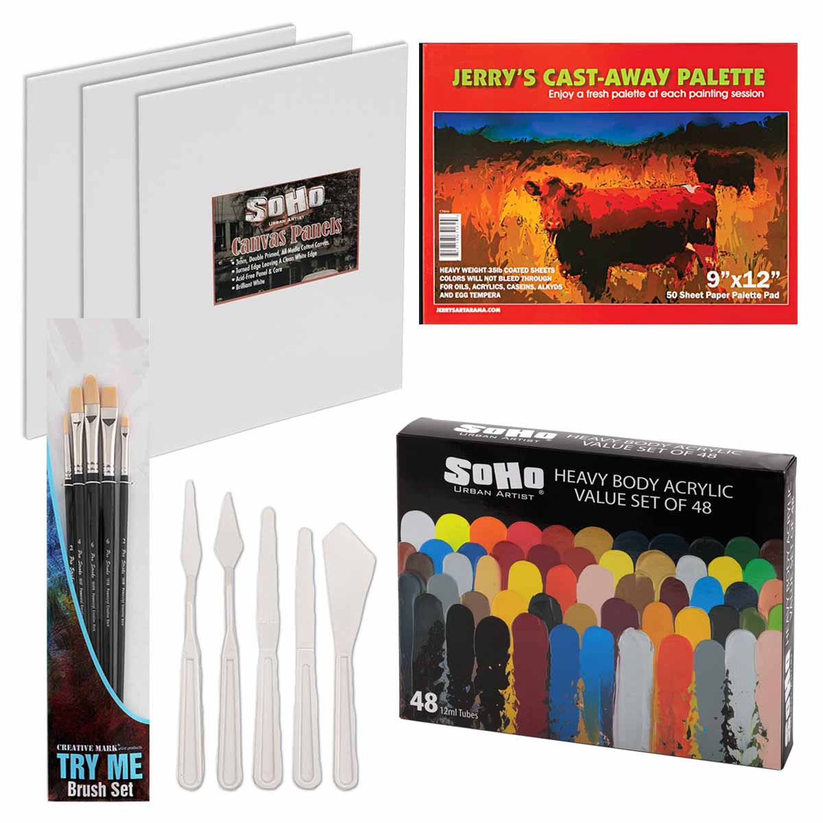 SoHo Urban Artist Acrylic Color Complete Painting Set of 48