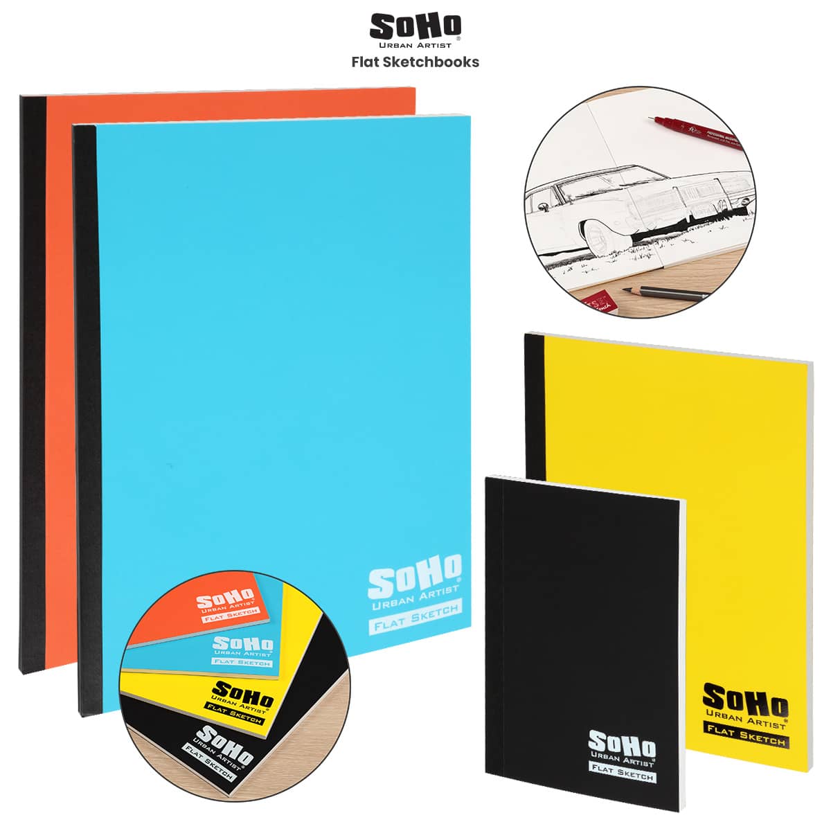 SoHo Urban Artist Flat Sketchbooks