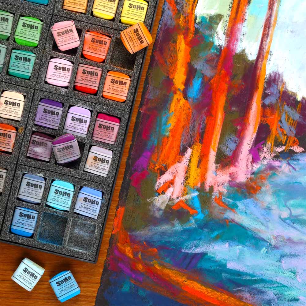 SoHo Urban Artist Handmade Soft Pastel Blocks - Assorted Set of 48