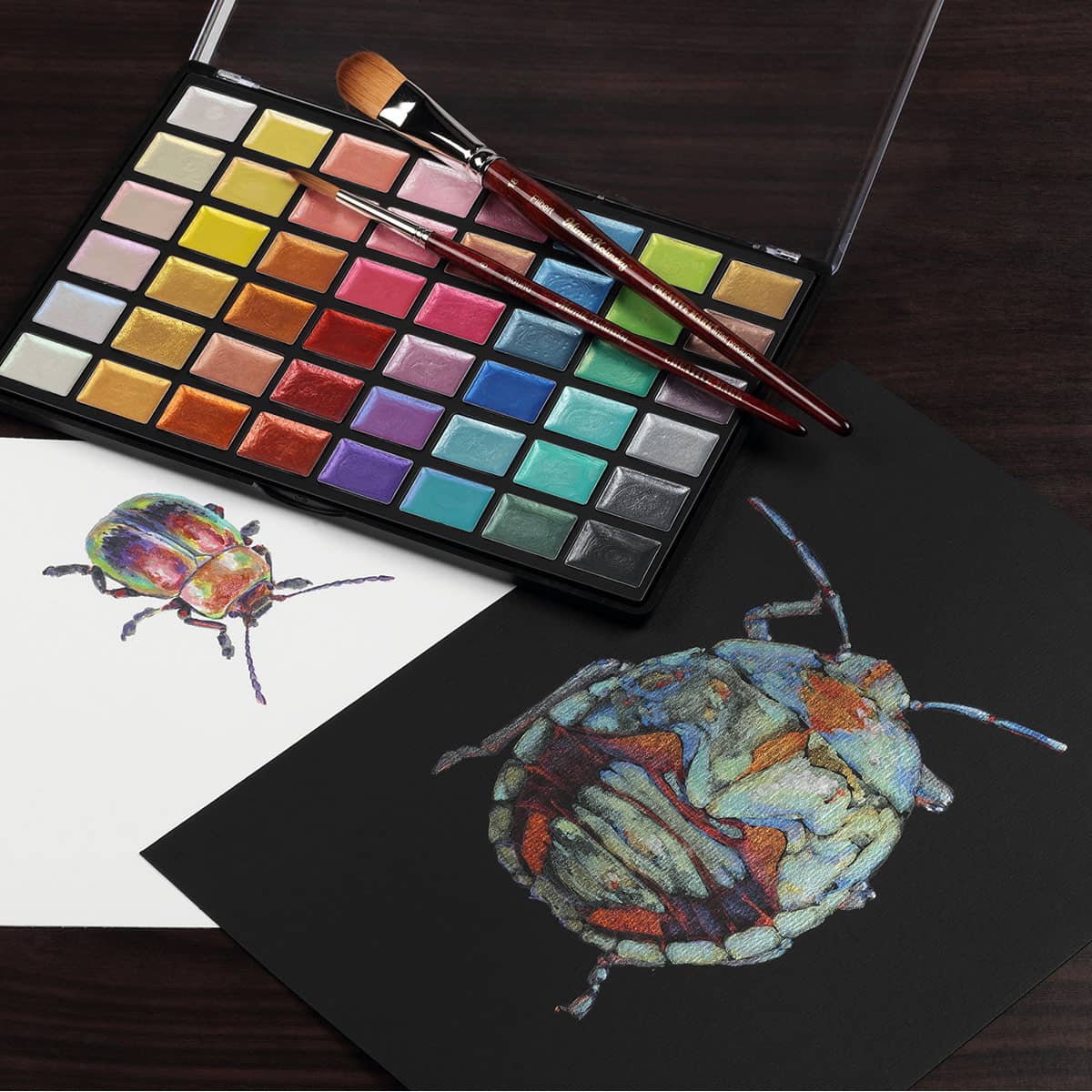 SoHo Metallic Watercolor Pan Set of 48