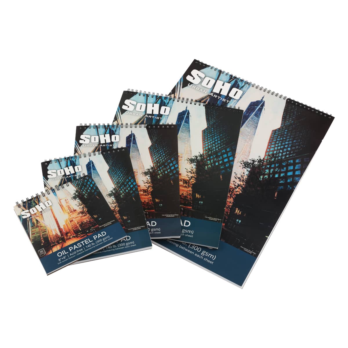SoHo Urban Artist Oil Pastel Pads available in five sizes