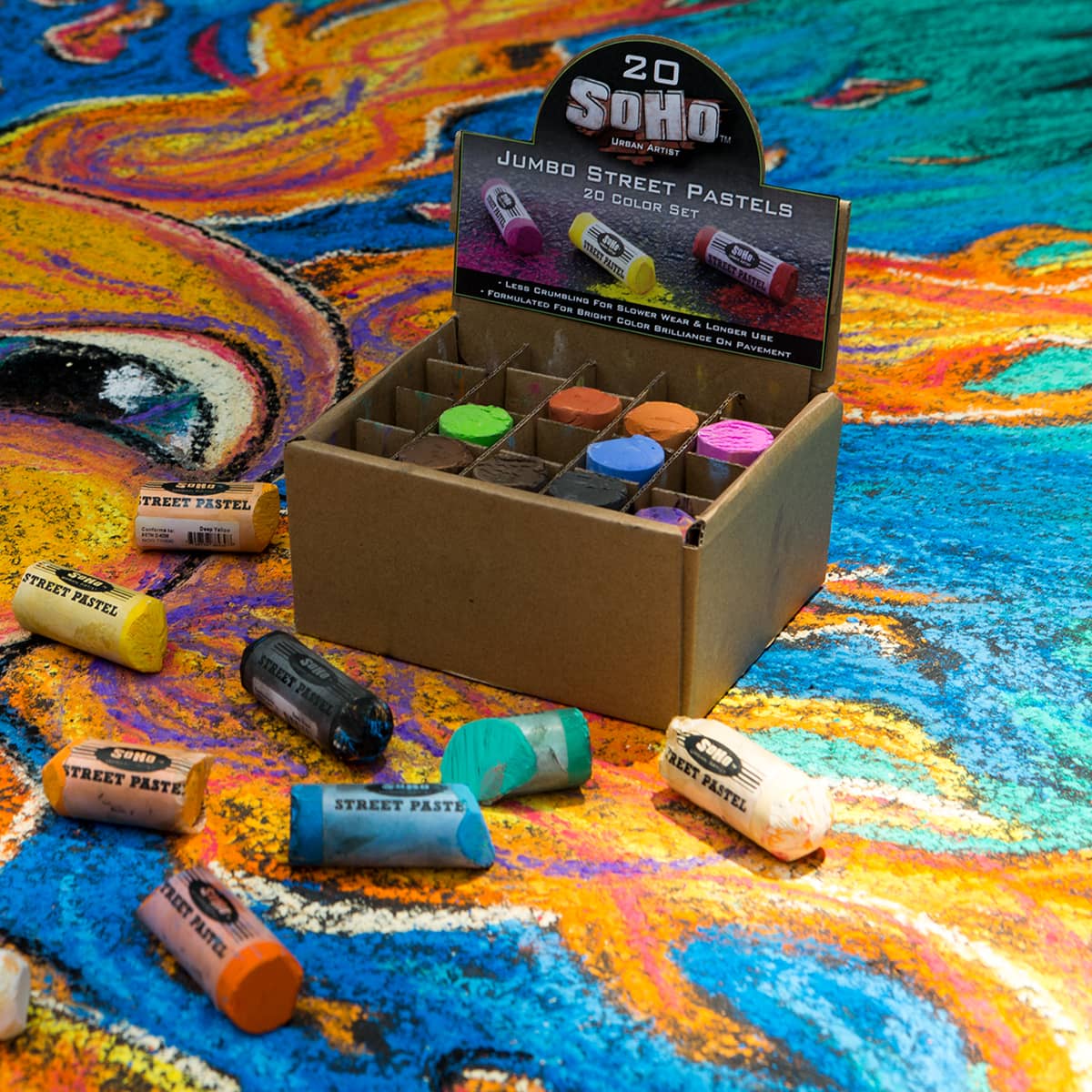 SoHo Jumbo Street Pastels Set of 20
