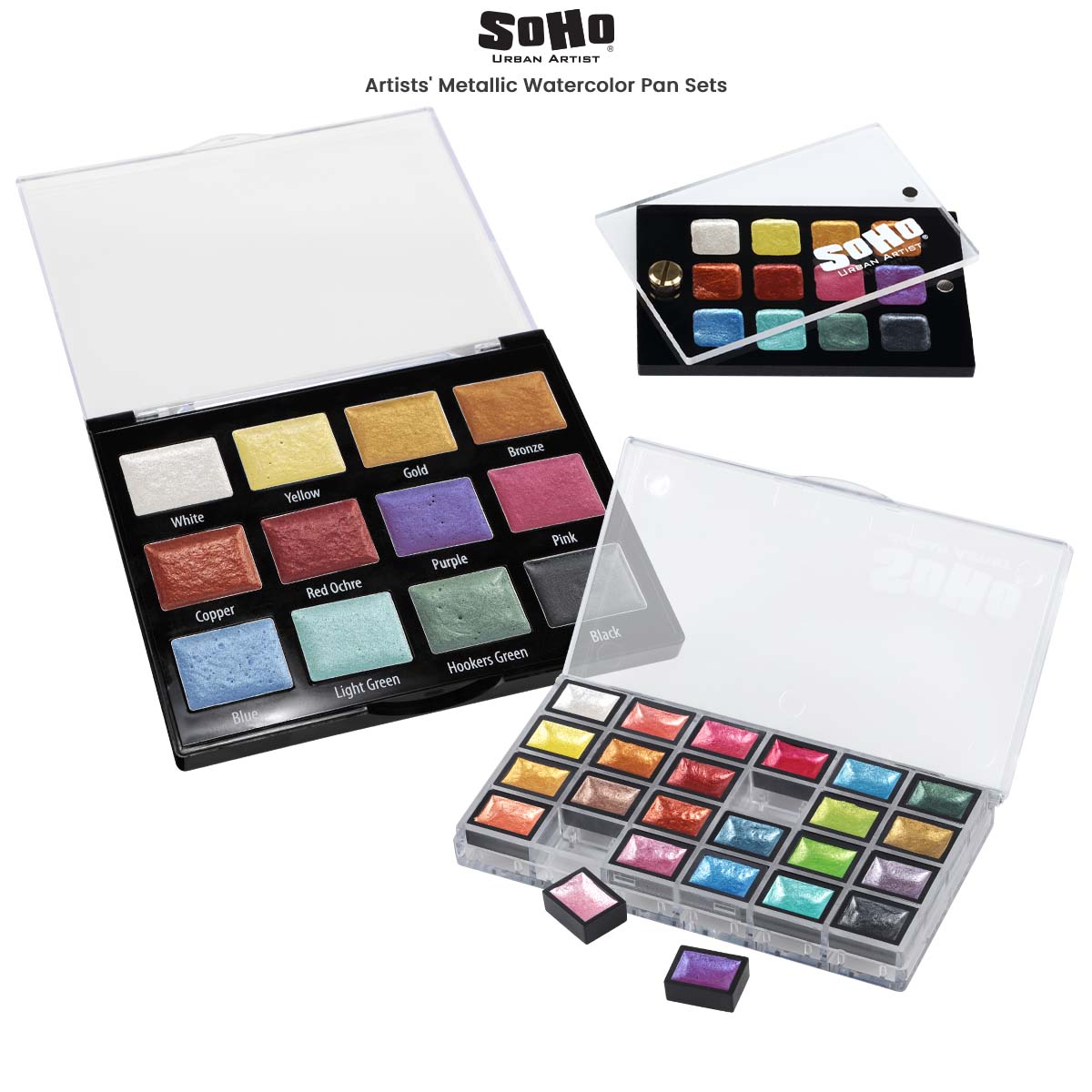 SoHo Urban Artist Metallic Watercolor Sets