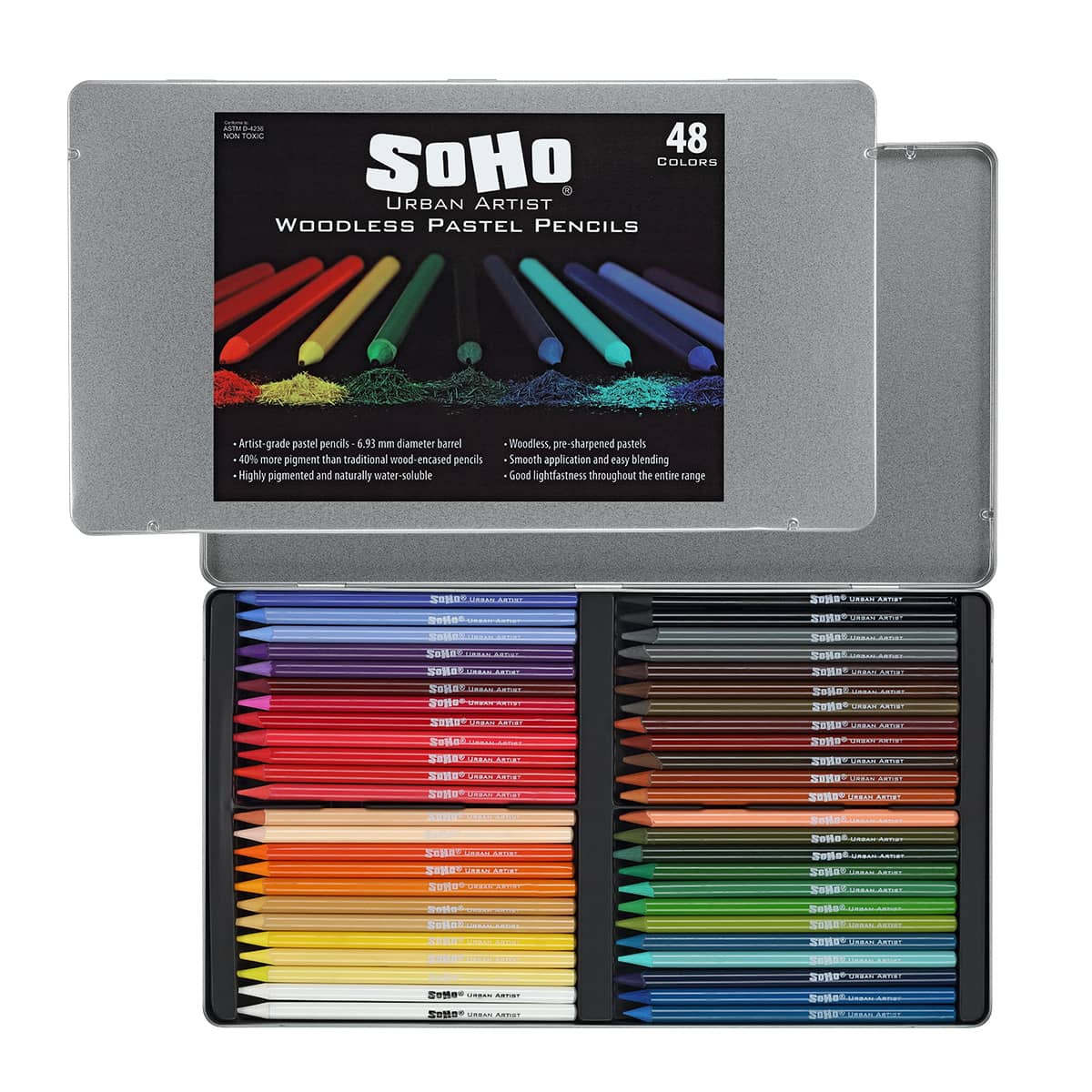 SoHo Urban Artist Woodless Pastel Pencil - Set of 48