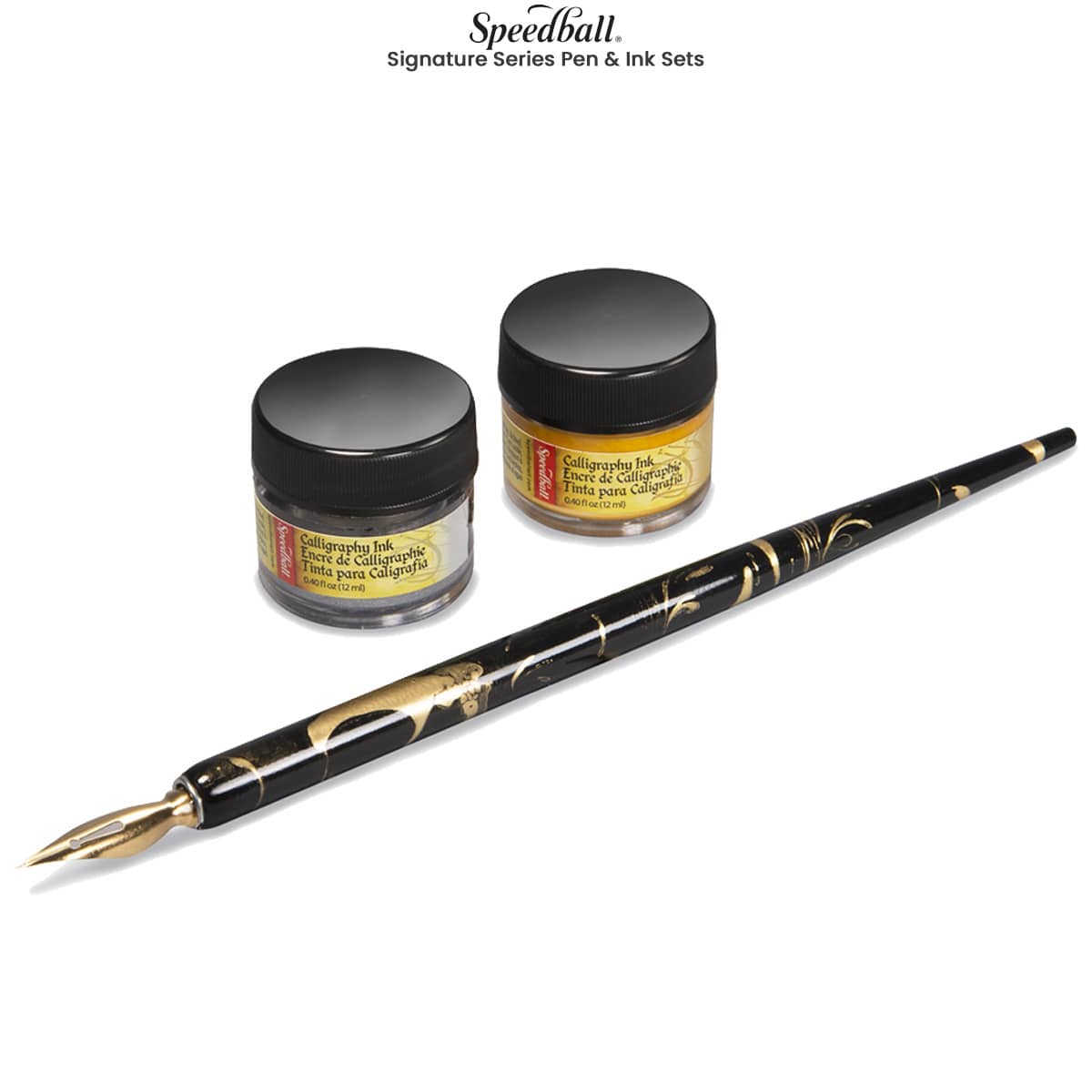 Yasutomo Bokuju Liquid Ink - 6oz Sumi Ink for Calligraphy and Artwork -  Black Drawing Ink for use with Japanese Ink Brushes and Dip Pens