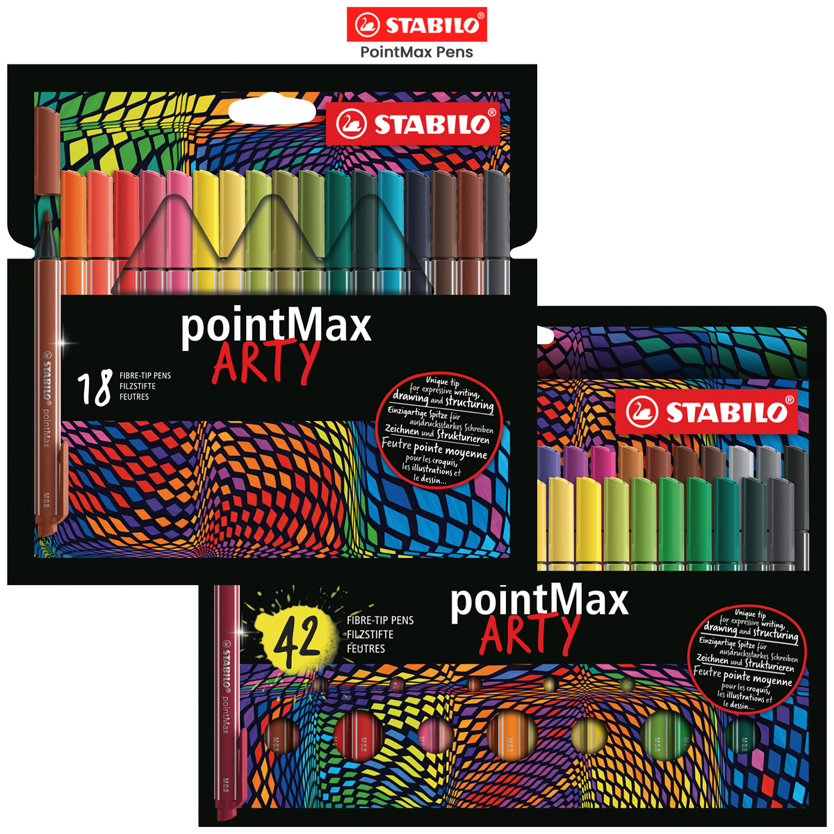 Stabilo PointMax Nylon Tip Fineliner Pen - 0.8mm - India