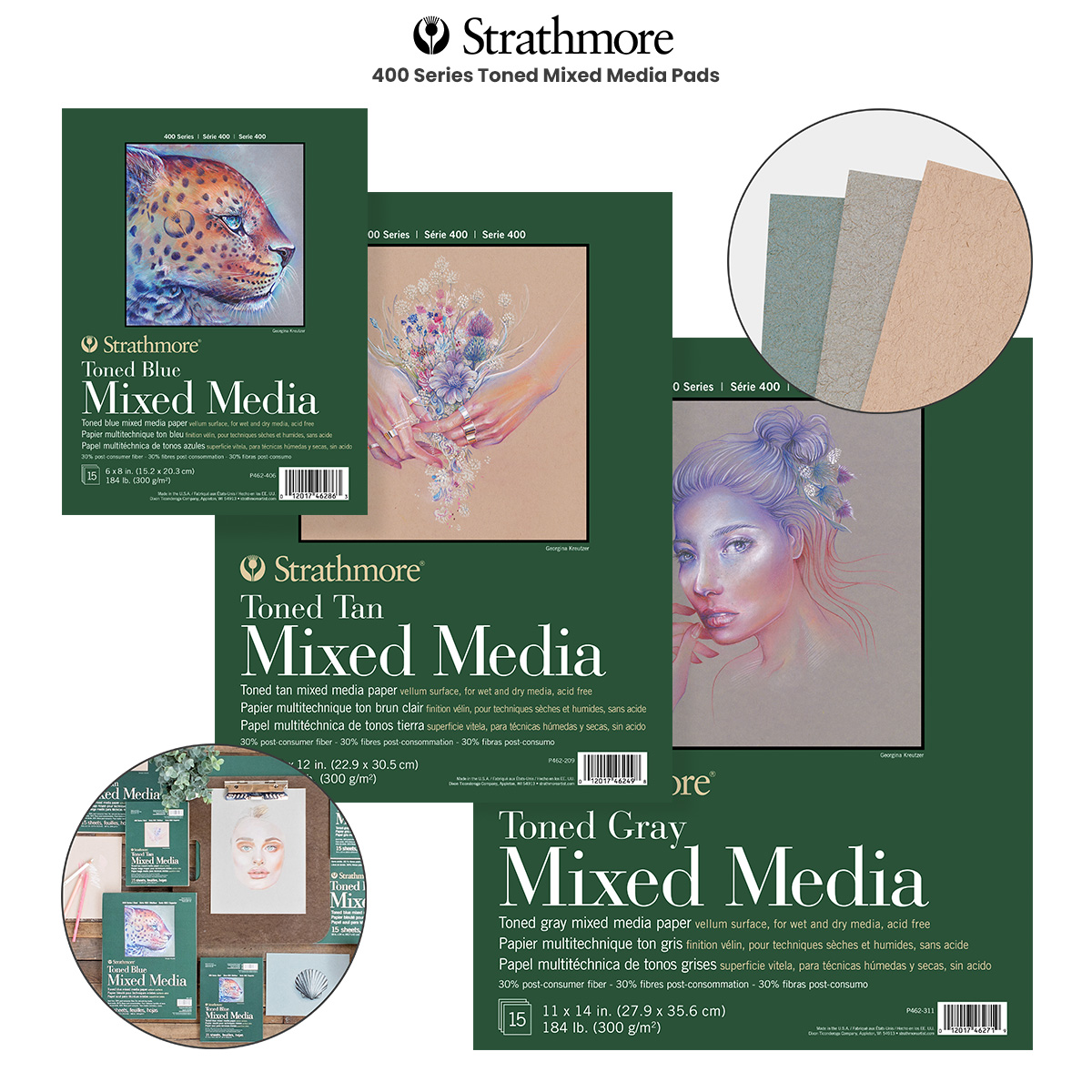 Strathmore 400 Series Toned Mixed Media Pads