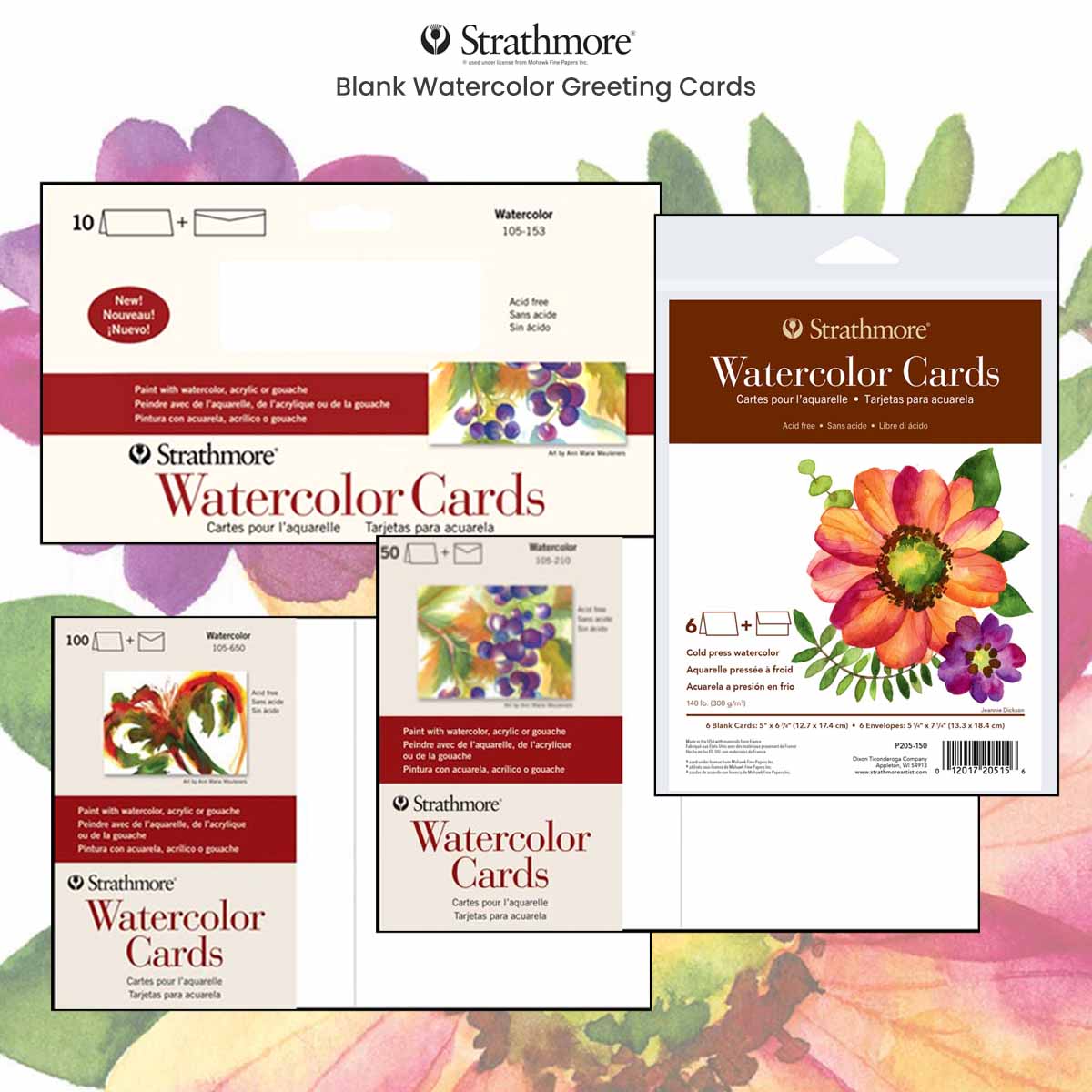 Strathmore Blank Watercolor Greeting Cards
