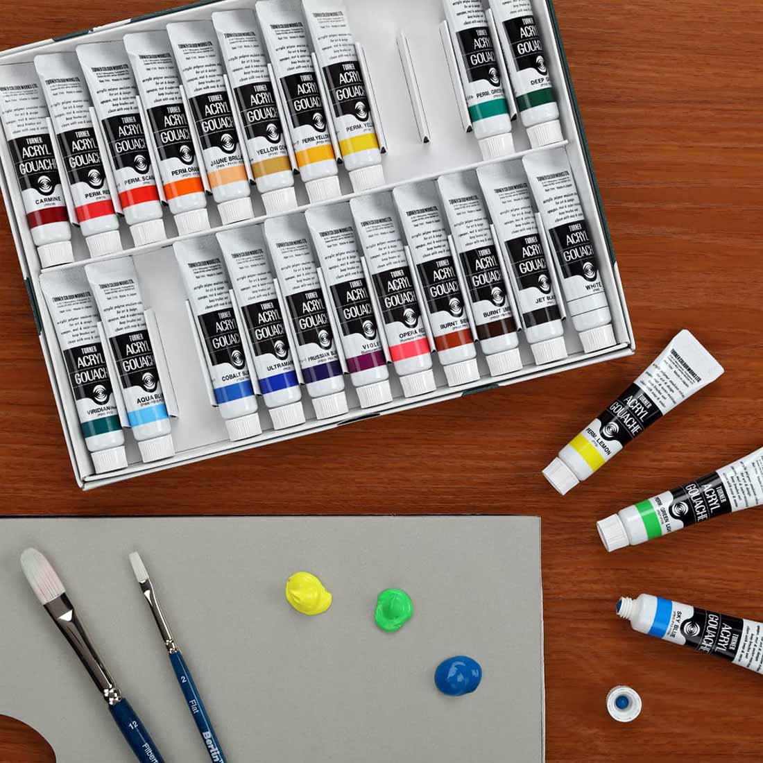 Turner Acryl Artist Gouache Set of 24, 11ml Tubes