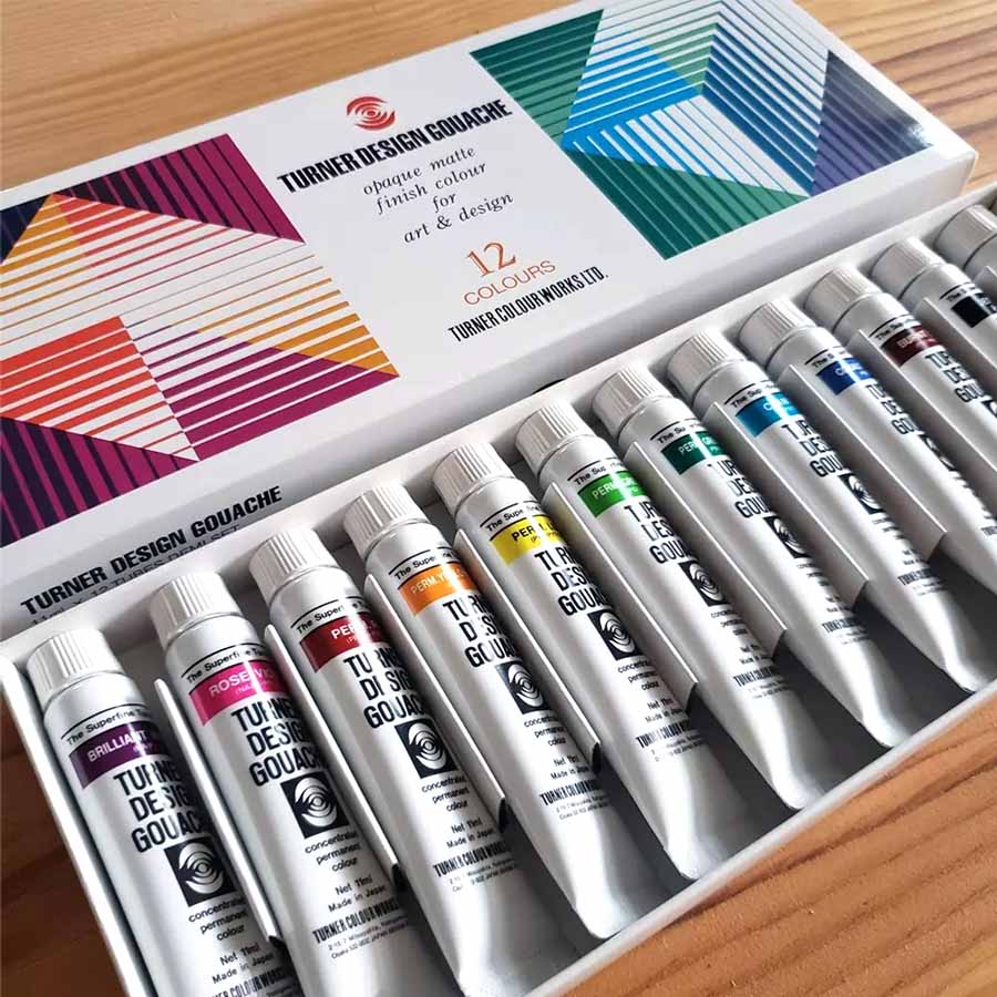 Turner Design Gouache Set of 12, 11ml Tubes