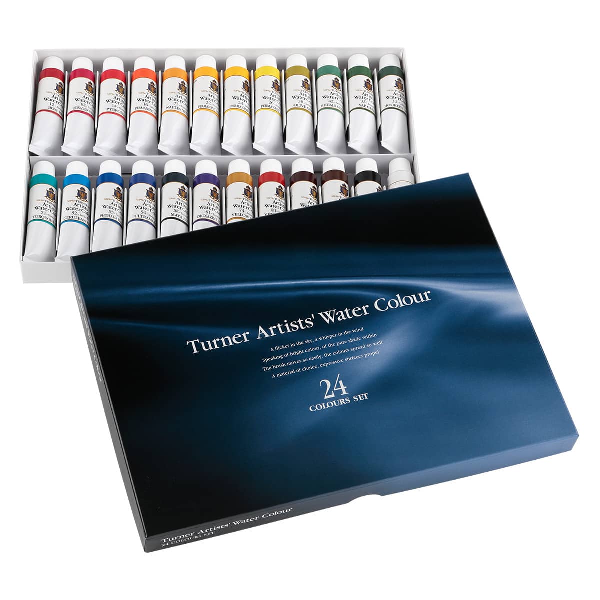 Turner Artists' Watercolor Set of 24, 15ml Tubes