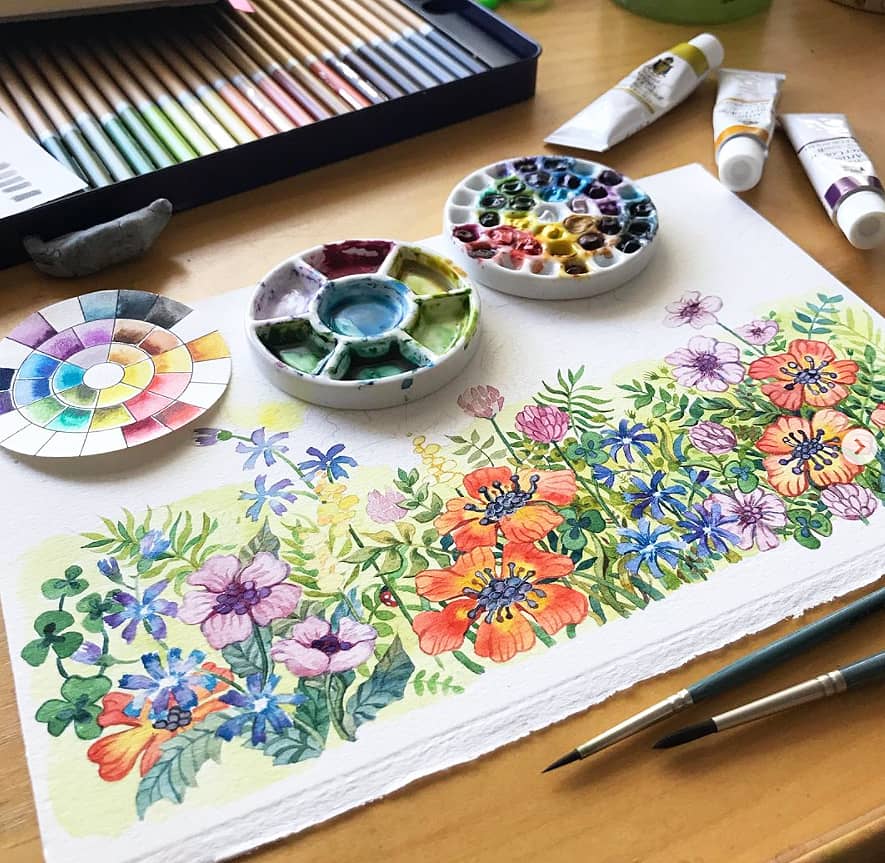 Turner Artists' Watercolor Set of 18, 15ml Vibrant Colors