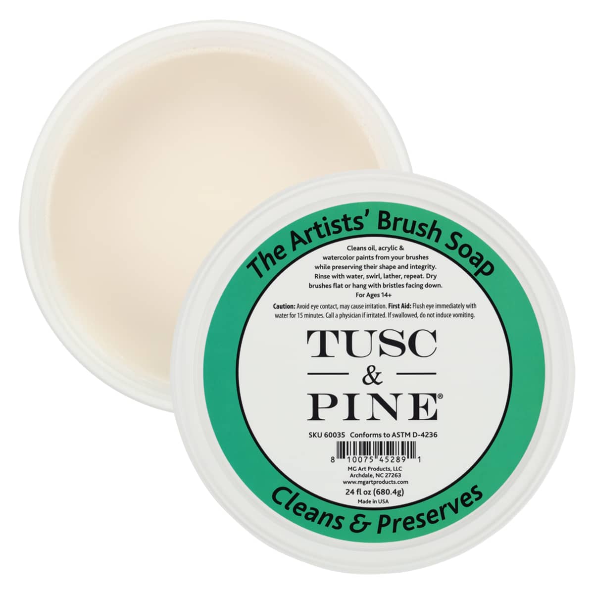 Tusc & Pine The Artists' Brush Soap, 24 oz Tub