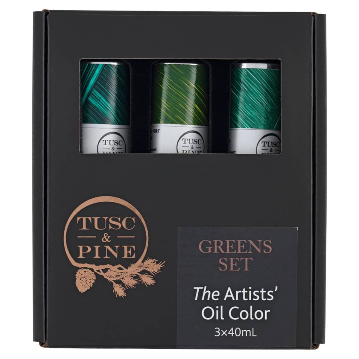 Tusc & Pine Oil Color Greens Set of 3, 40ml Tubes