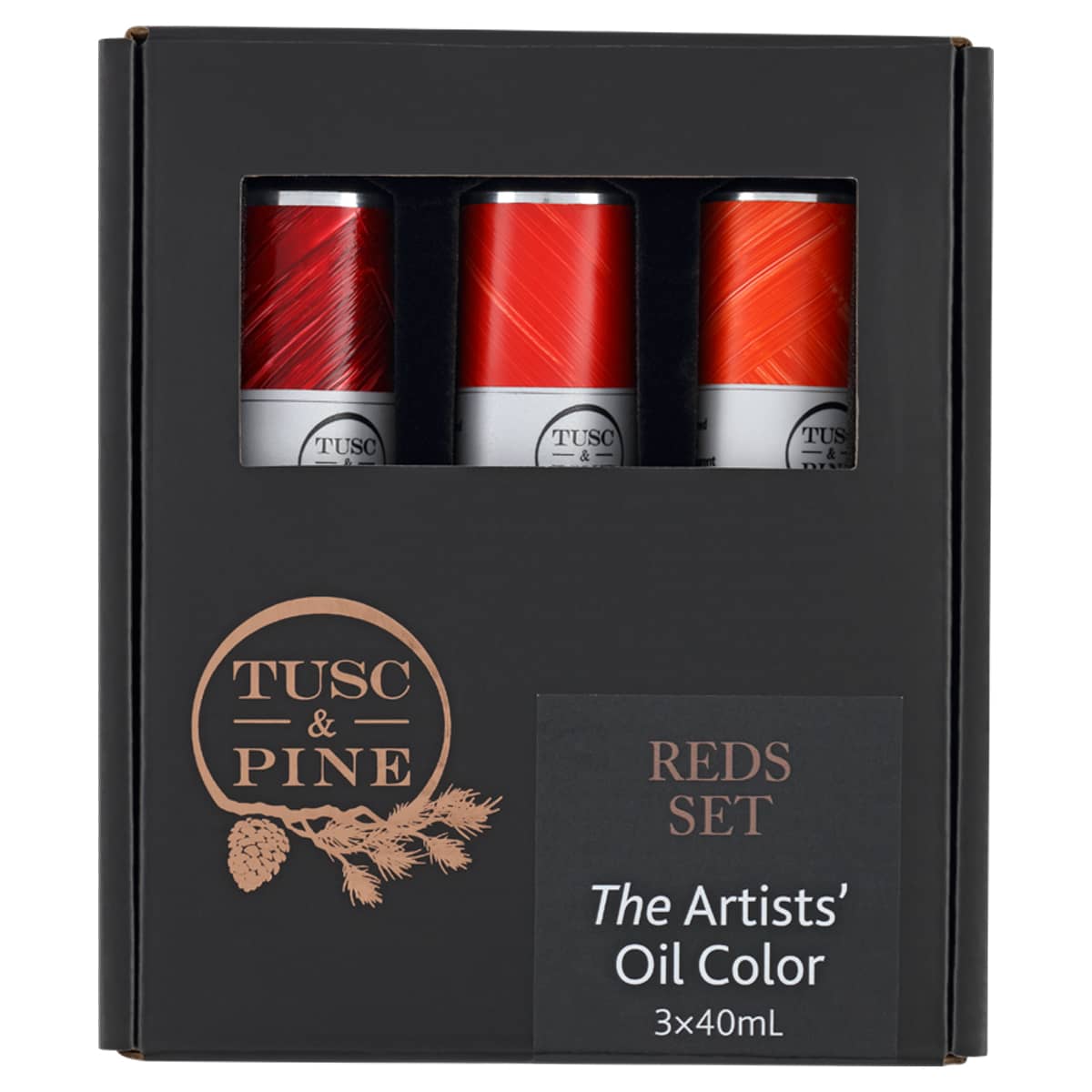 Tusc & Pine Oil Color Reds Set of 3, 40ml Tubes