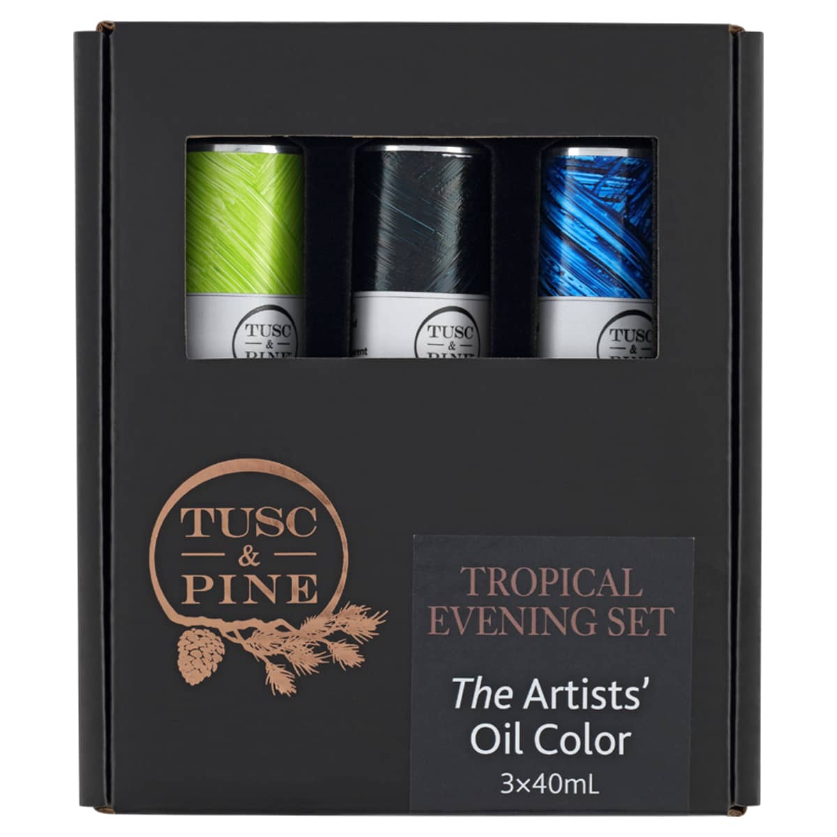 Tusc & Pine Oil Color Tropical Evening Set of 3, 40ml Tubes