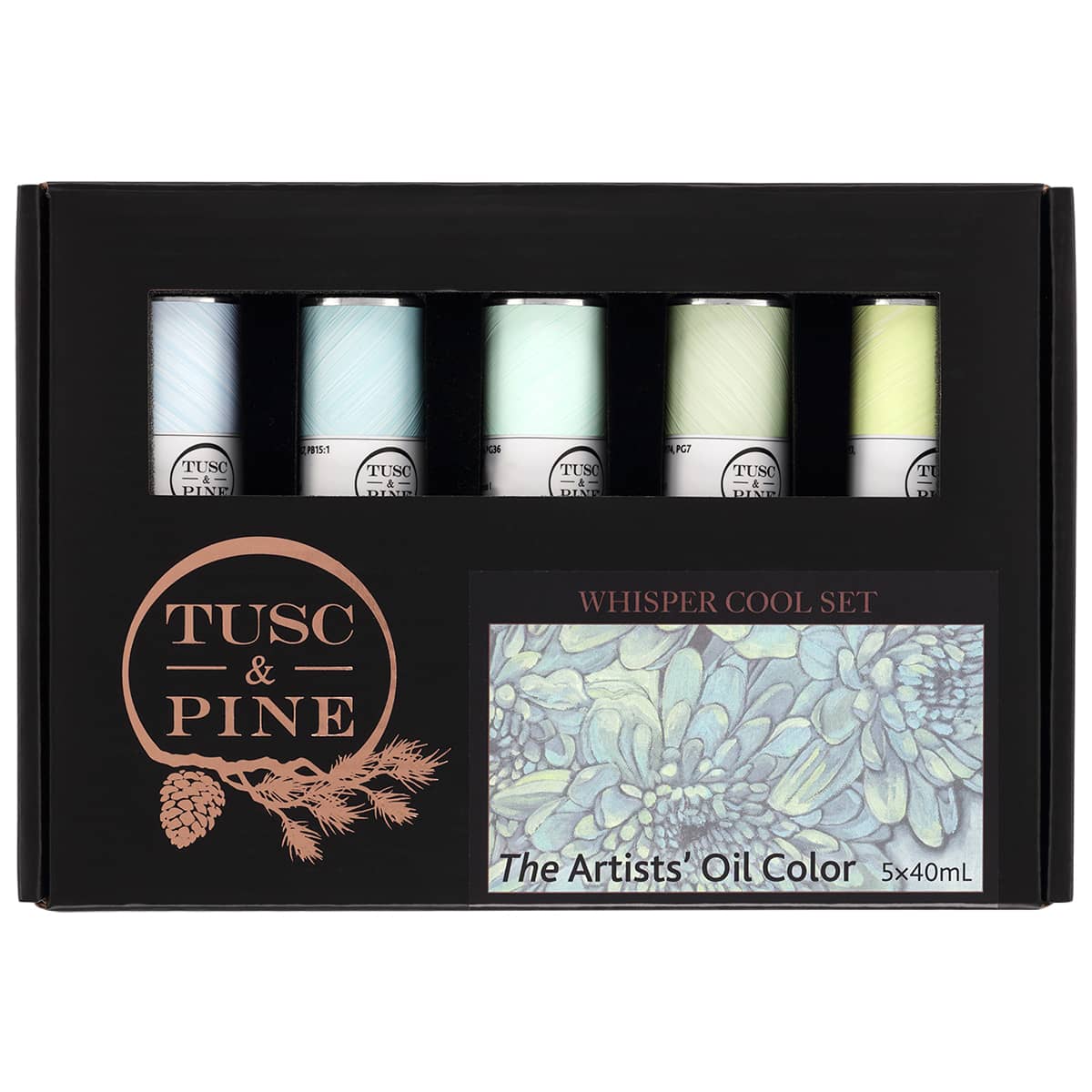 Tusc & Pine Oil Color Whisper Cool Set of 5, 40ml Tubes