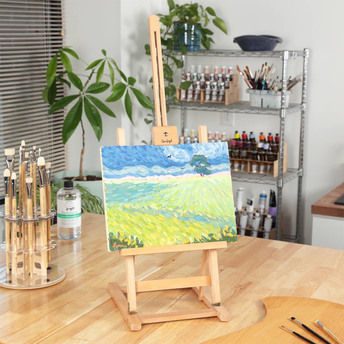 Van Gogh Table & Display Easel Oiled Beechwood Finish