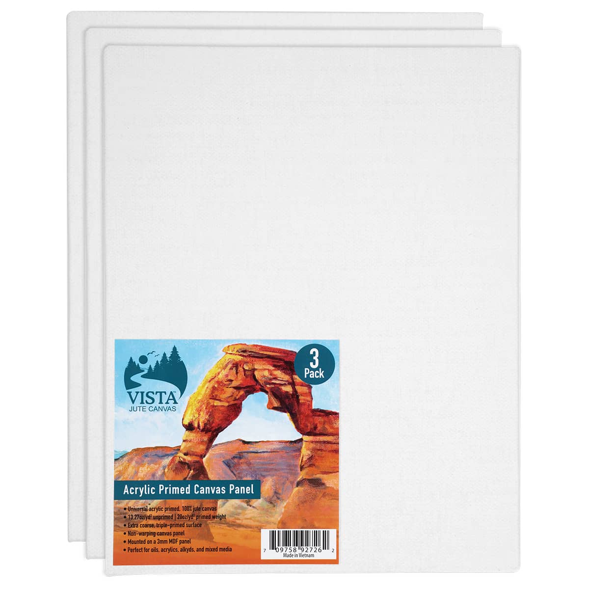 Vista Jute Acrylic-Primed Canvas Panels