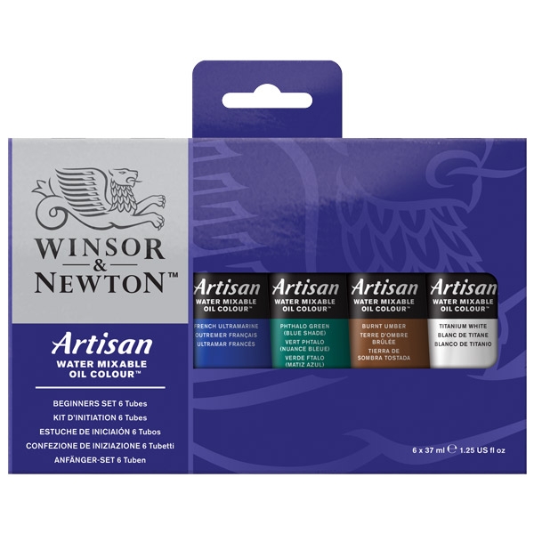 Winsor & Newton Artisan Water Mixable Oil Color Intro Set of 6, 37ml Tubes