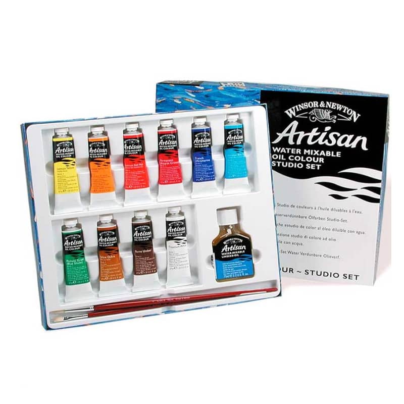 Winsor & Newton Artisan Water Mixable Oil Color Studio Set of 10, 37ml Tubes