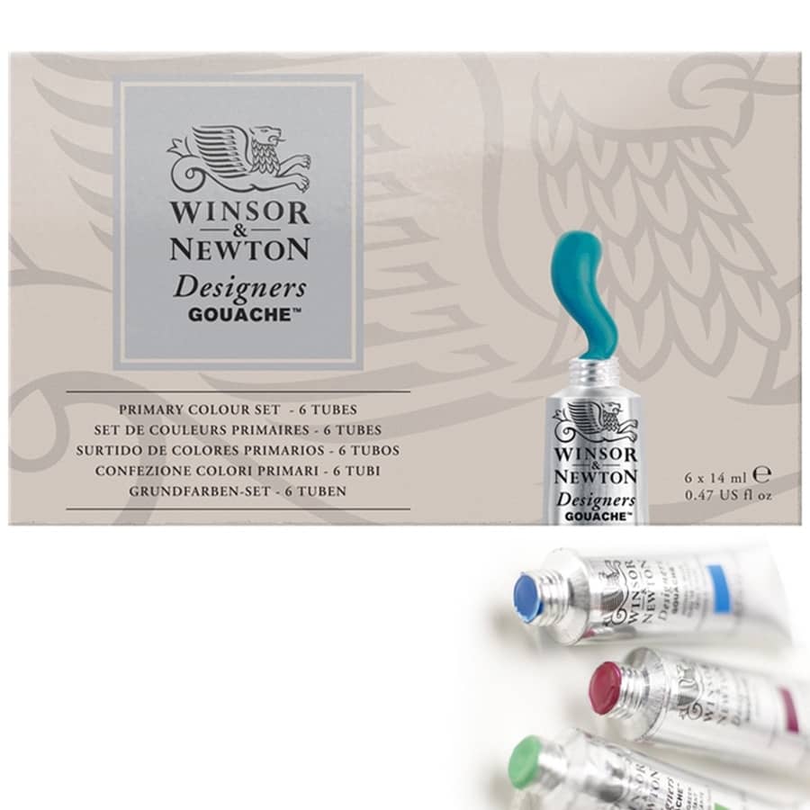 Winsor & Newton Designers Gouache Primary Set of 6
